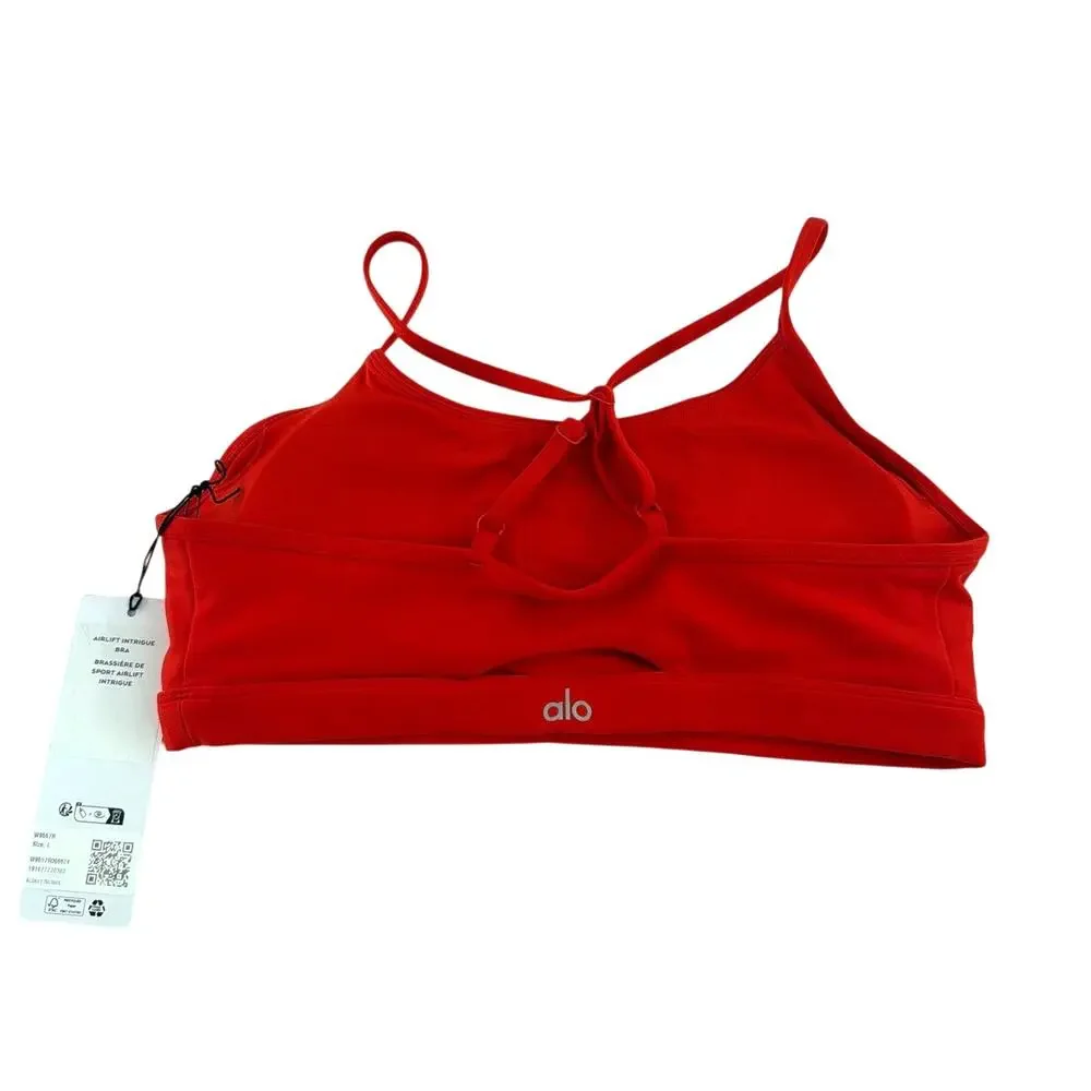 Alo Yoga Airlift Intrigue Bra Bright Red Size L